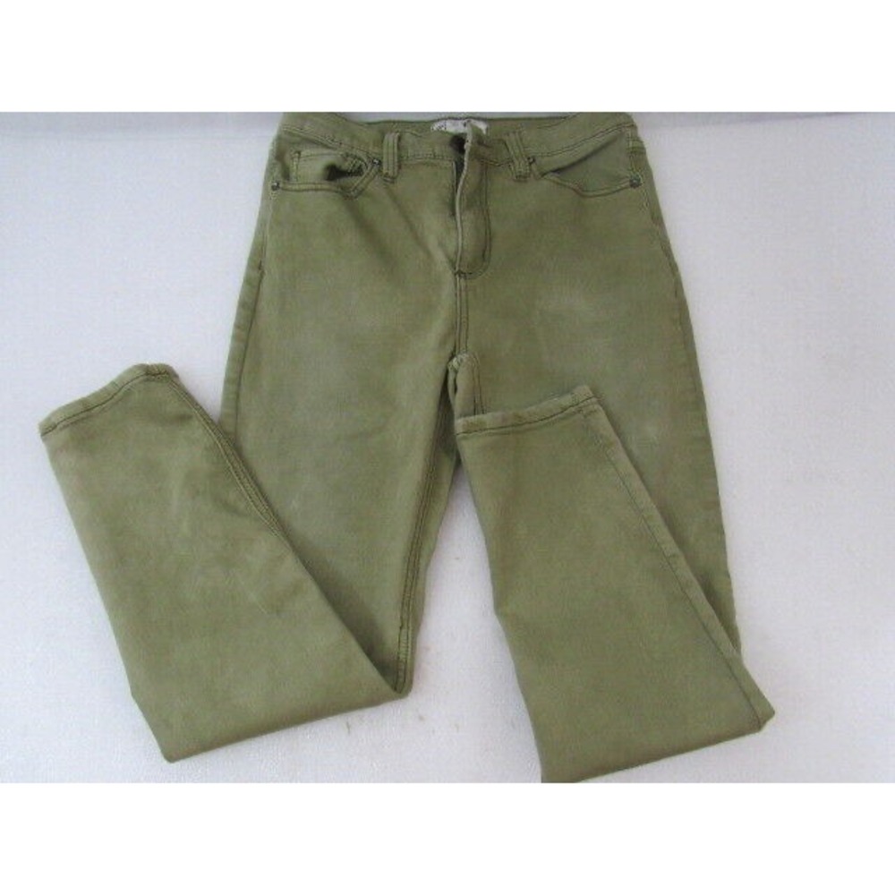 Free People We The Free Green Mid-Rise Skinny Cotton Rayon Pant Size 28/25